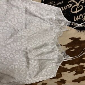 Satin &lace tank top